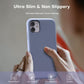 TOCOL for iPhone 11 Case, Slim Silicone Case for iPhone 11 6.1 Inch, Precise Fit, Anti-Slip, Drop Protection, Lavender Gray