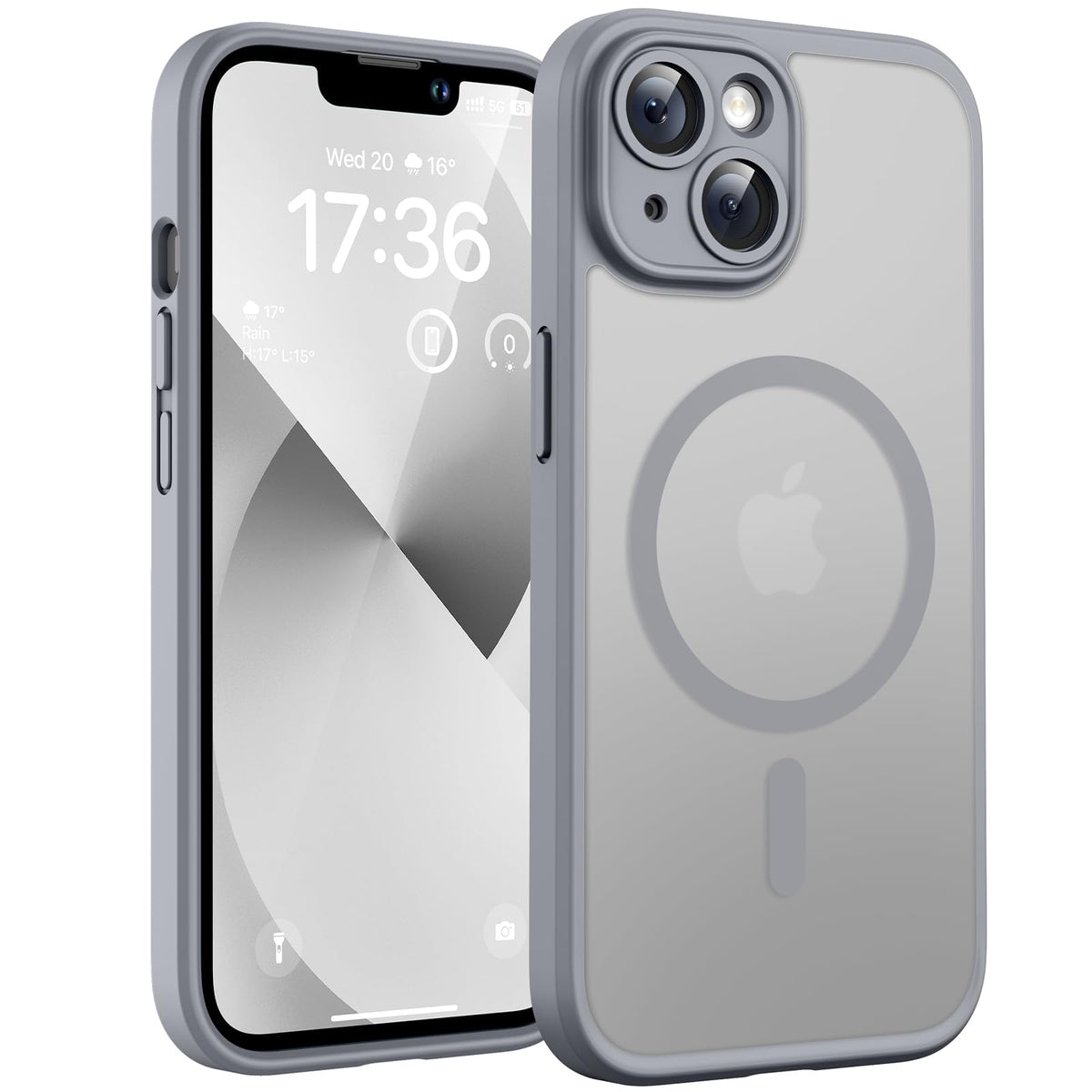 TOCOL for iPhone 13 Case, Compatible with MagSafe, Gray