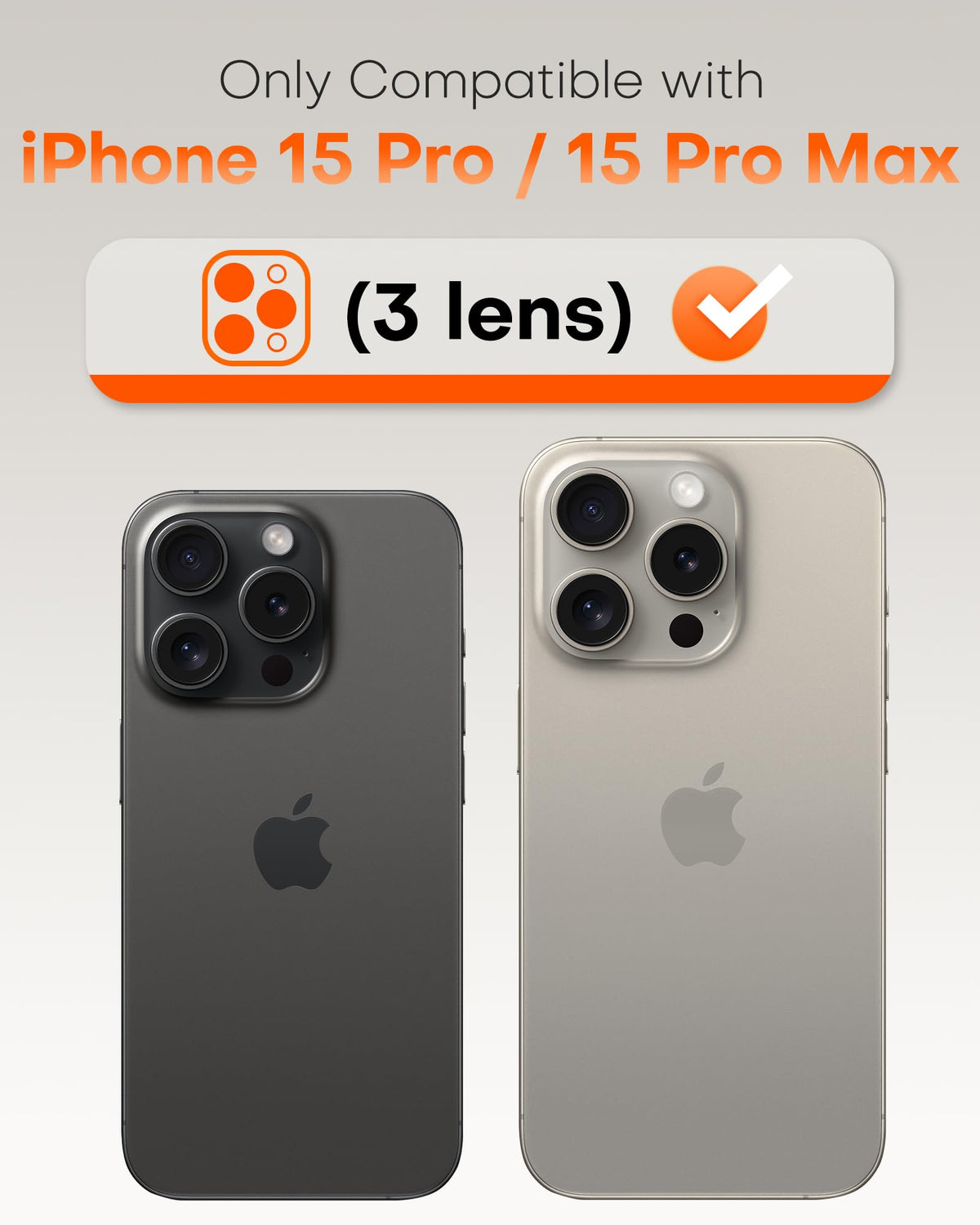TOCOL for iPhone 15 Pro Max Camera Lens Protector/iPhone 15 Pro Camera Lens Protector Tempered Glass HD Individual Scratch Resistant Cover Accessories Case Friendly 2 Pack（Pink）