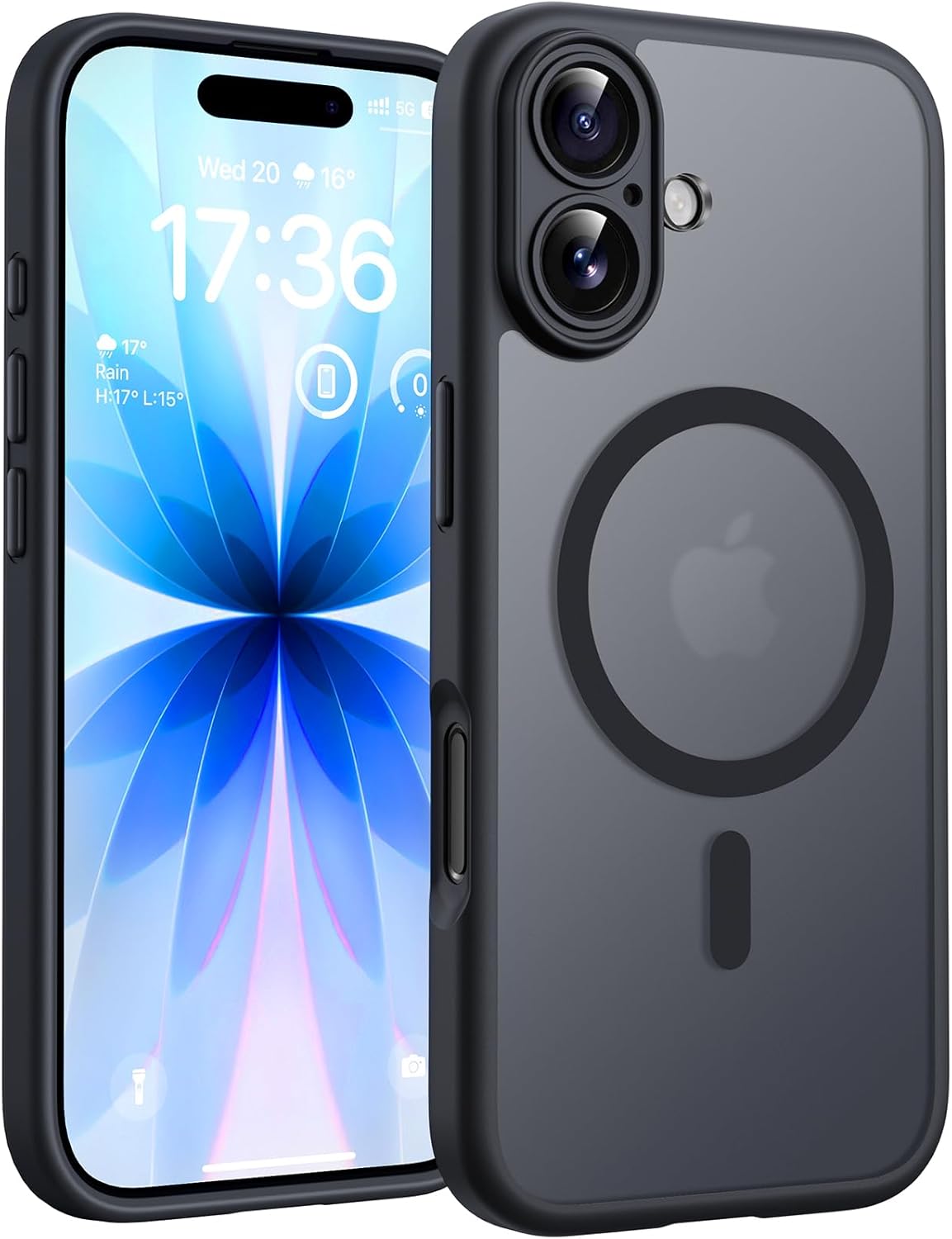 TOCOL Magnetic for iPhone 17 Case 6.3-Inch, Compatible with MagSafe, Full Camera Protection, Built-in Magnetic Ring, Drop Protection Shockproof Slim Translucent Matte Phone Cover