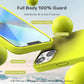 TOCOL 5 in 1 for iPhone 13 Case, with 2 Pack Screen Protector + 2 Pack Camera Lens Protector, Liquid Silicone Phone Case for iPhone 13, Fluorescent Yellow