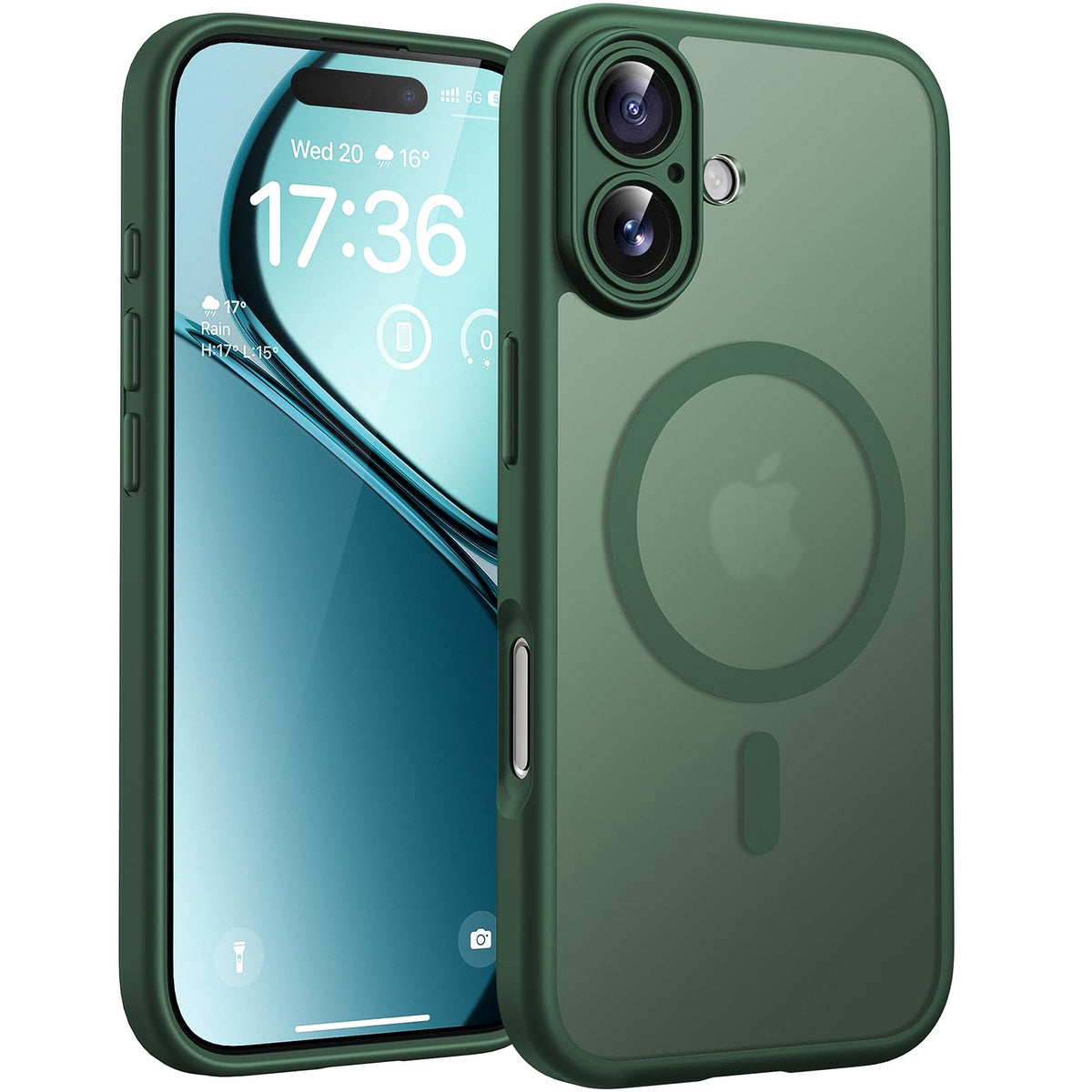 TOCOL for iPhone 17 Case, Compatible with MagSafe, Alpine Green