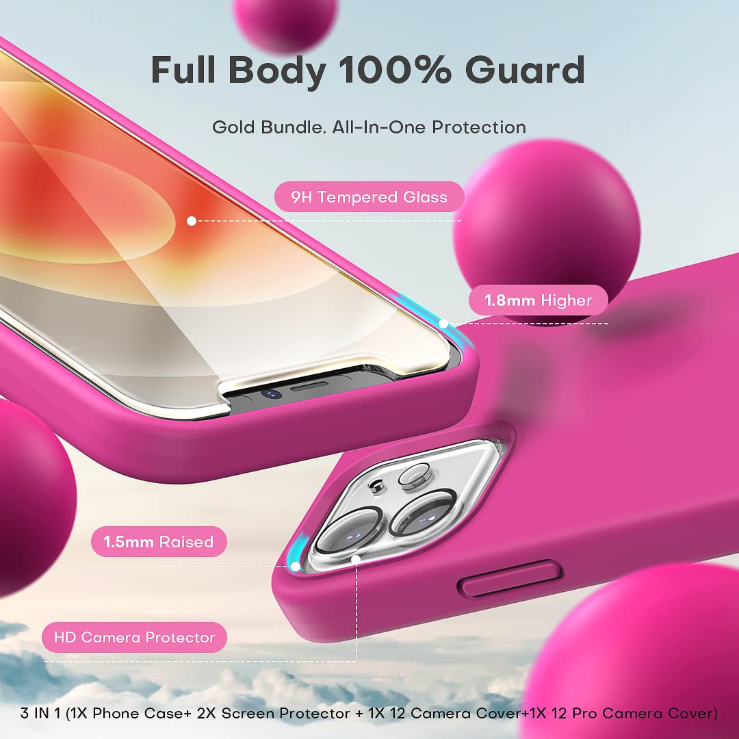 TOCOL for iPhone 12/ iPhone 12 Pro Case, Slim Silicone Case for iPhone 12/12 Pro 6.1 Inch, Precise Fit, Anti-Slip, Drop Protection, Light Blue