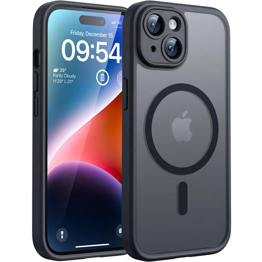 TOCOL for iPhone 14 Case, Compatible with MagSafe, Black