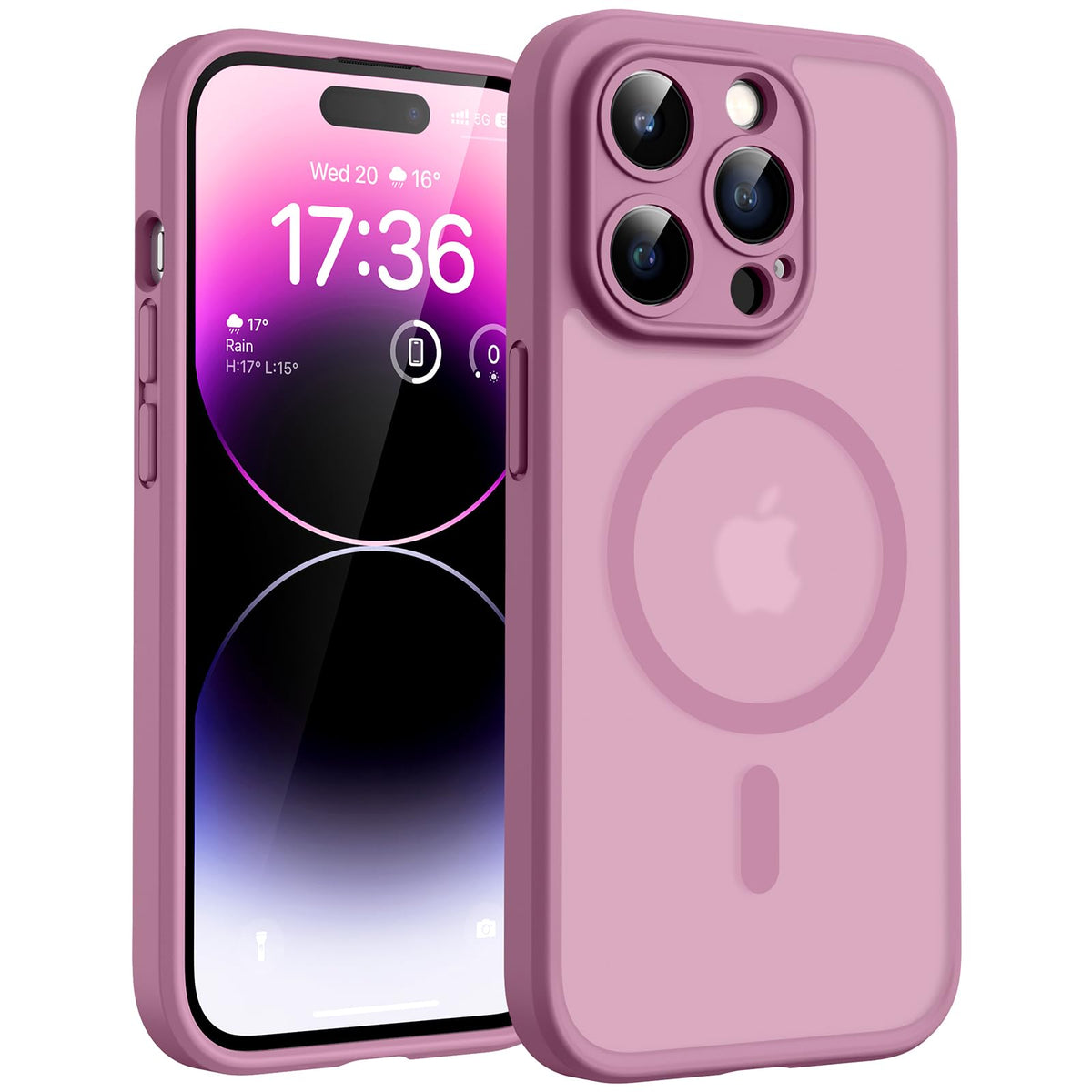 TOCOL for iPhone 14 Pro Case, Compatible with MagSafe, Lilac Purple