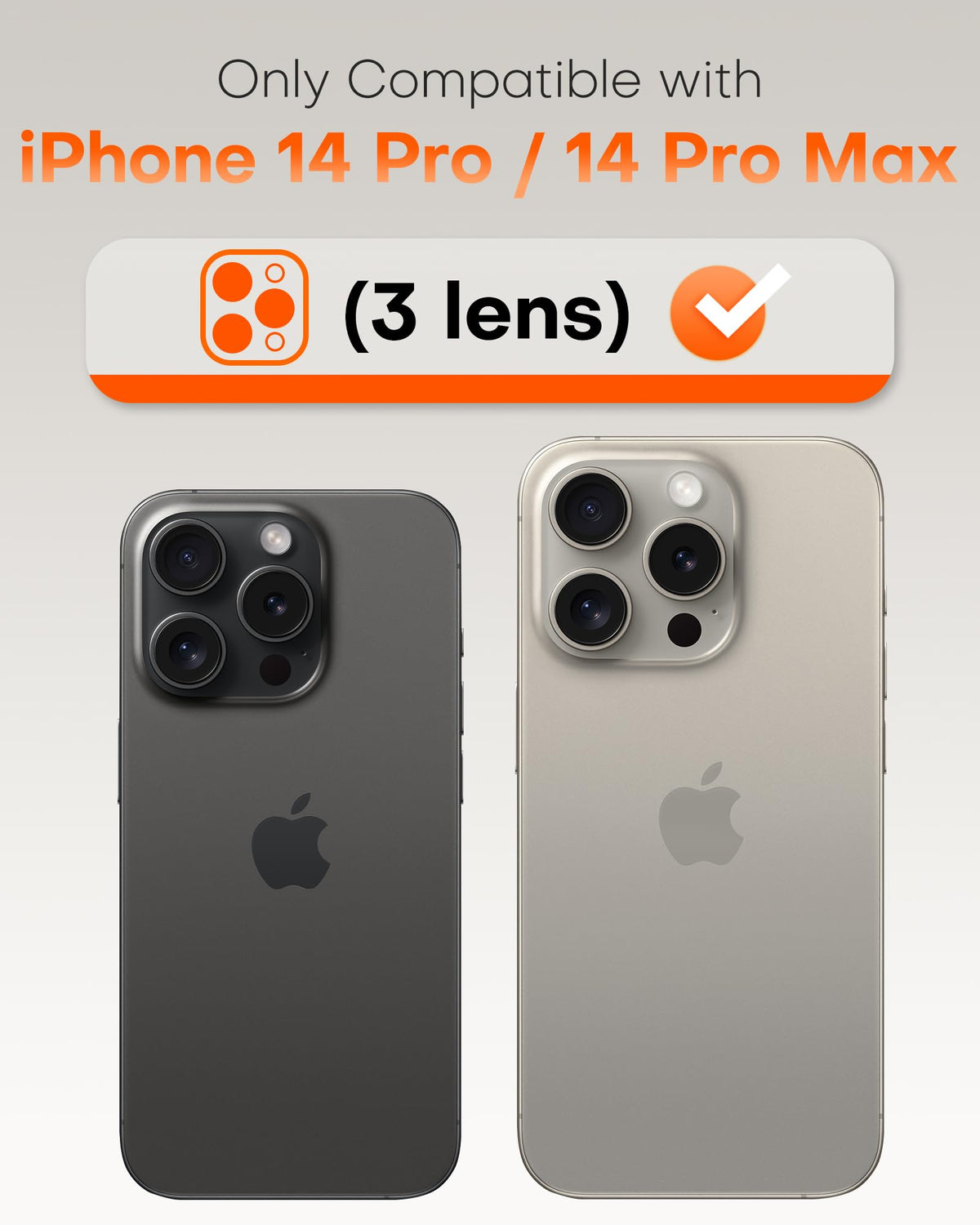 TOCOL for iPhone 14 Pro Max Camera Lens Protector/iPhone 14 Pro Camera Lens Protector Tempered Glass HD Individual Scratch Resistant Cover Accessories Case Friendly 2 Pack（Gray）
