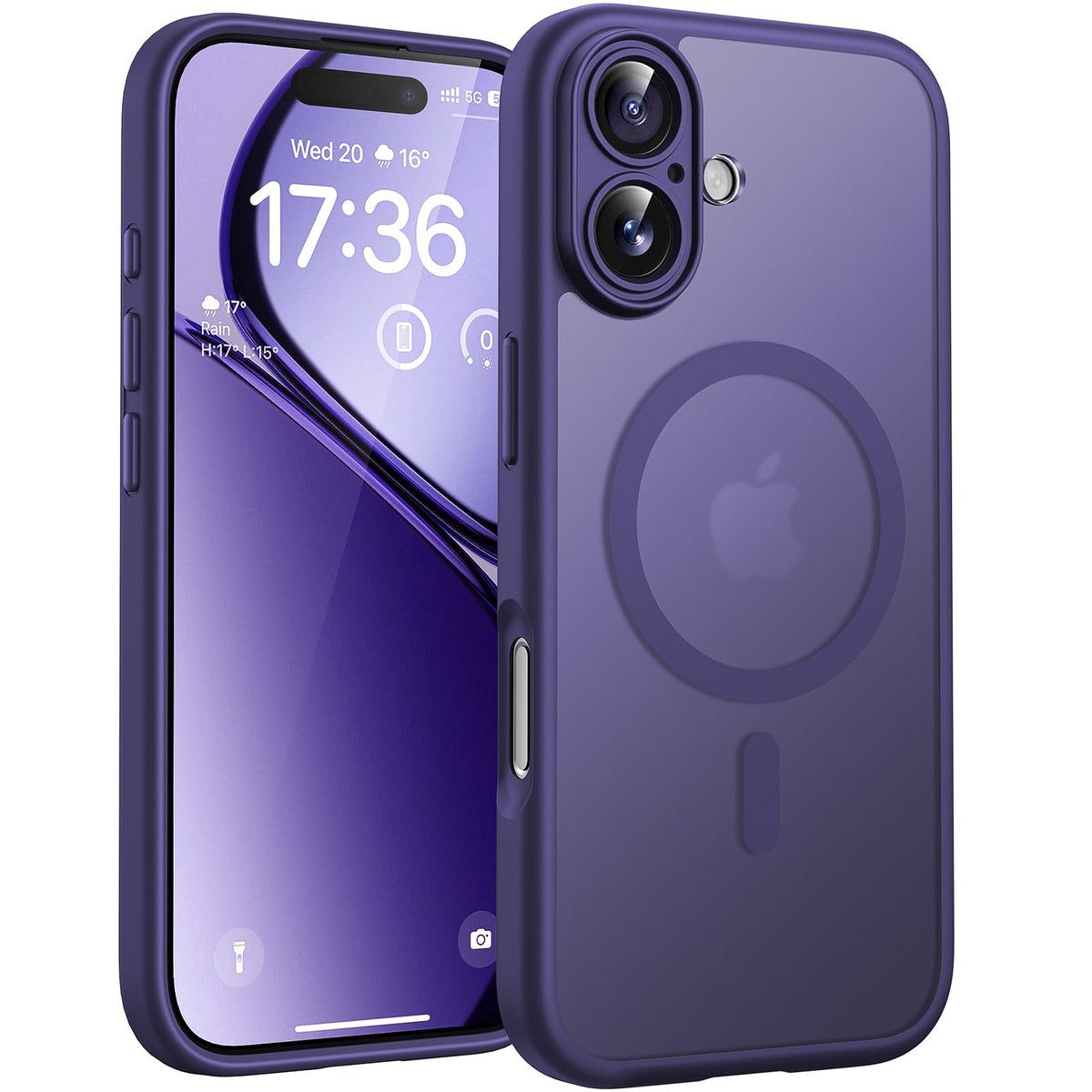 TOCOL for iPhone 17 Case, Compatible with MagSafe, Midnight Purple