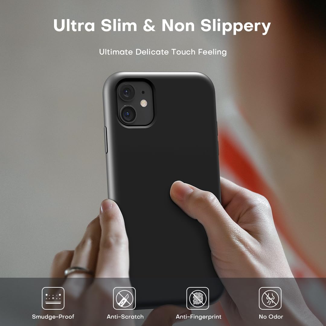 TOCOL for iPhone 13 Pro Case, Slim Silicone Case for iPhone 13 Pro 6.1 Inch, Precise Fit, Anti-Slip, Drop Protection, Alpine Green
