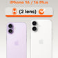 TOCOL Camera Lens Protector for iPhone 16 / iPhone 16 Plus Tempered Glass HD Individual Scratch Resistant Camera Cover Accessories Case Friendly 2 Pack（Pink）