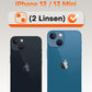 TOCOL Camera Lens Protector for iPhone 13 / iPhone 13 Mini Tempered Glass HD Individual Scratch Resistant Camera Cover Accessories Case Friendly 2 Pack（Dark Blue）