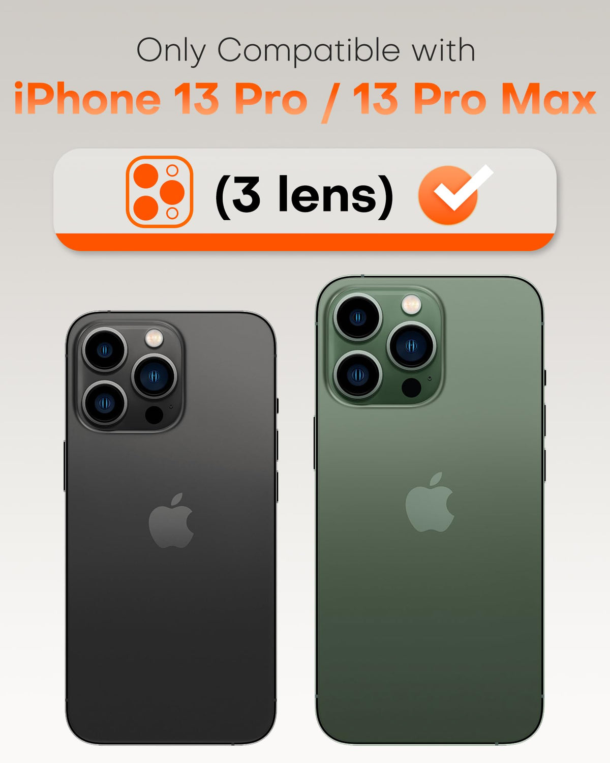 TOCOL Camera Lens Protector for iPhone 13 Pro Max/iPhone 13 Pro Tempered Glass HD Individual Scratch Resistant Camera Cover Accessories Case Friendly 2 Pack（Alpine Green）