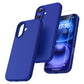 TOCOL Silicone Case for iPhone 16, Shockproof, Anti-Slip, Anti-Fingerprint, Scratch-Resistant Mobile Phone Case for iPhone 16, Ultramarine