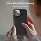 TOCOL for iPhone 13 Case, Slim Silicone Case for iPhone 13 6.1 Inch, Precise Fit, Anti-Slip, Drop Protection, Black-Magsafe