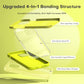 TOCOL 5 in 1 for iPhone 13 Case, with 2 Pack Screen Protector + 2 Pack Camera Lens Protector, Liquid Silicone Phone Case for iPhone 13, Fluorescent Yellow