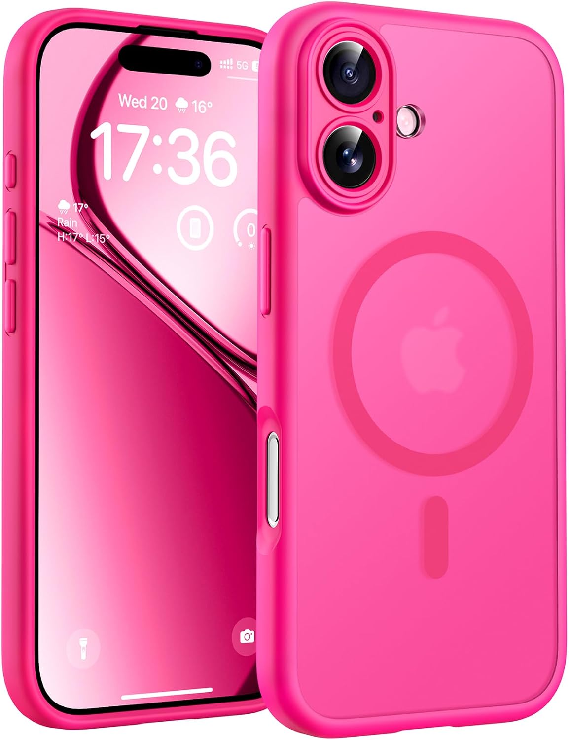 TOCOL Magnetic for iPhone 17 Case 6.3-Inch, Compatible with MagSafe, Full Camera Protection, Built-in Magnetic Ring, Drop Protection Shockproof Slim Translucent Matte Phone Cover