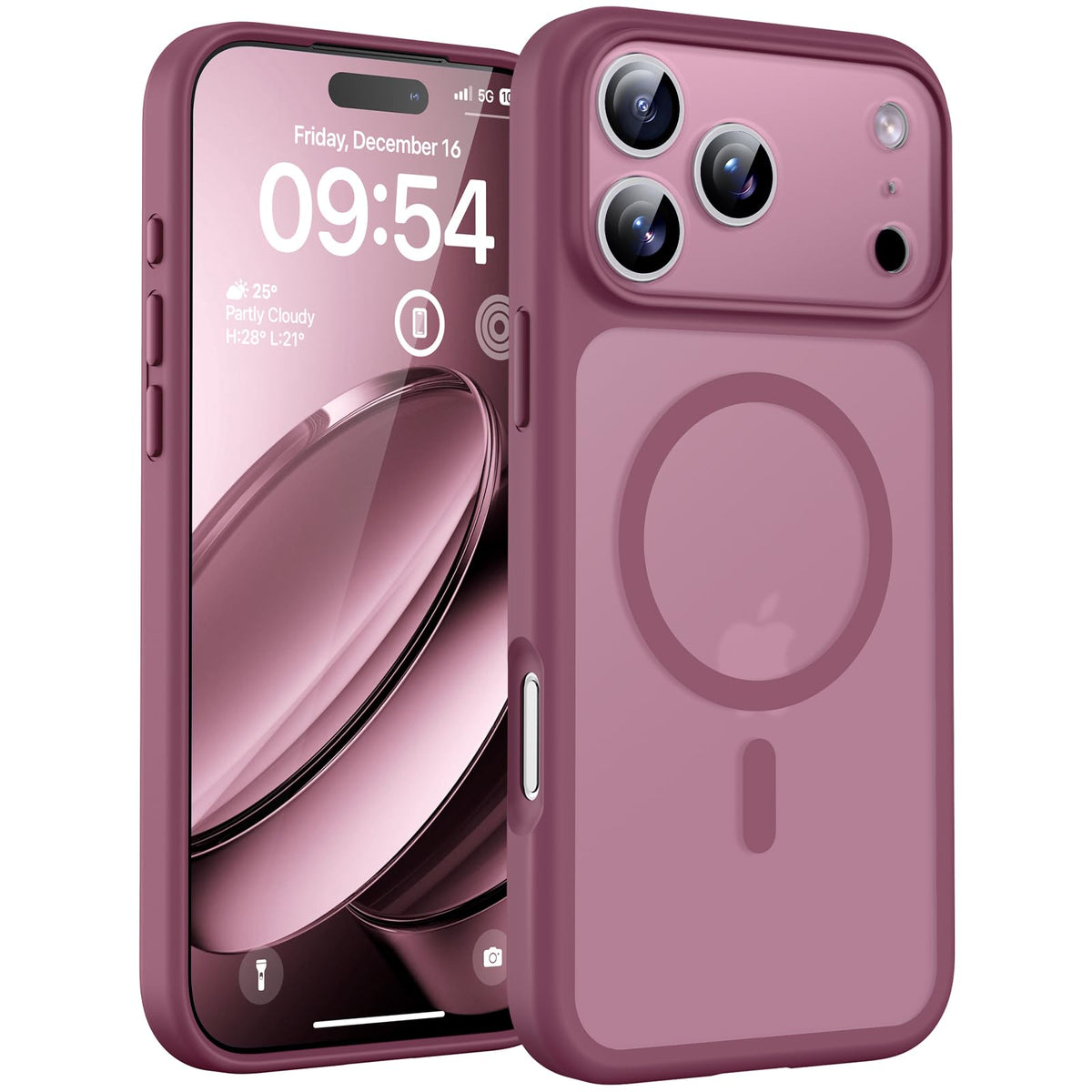 TOCOL for iPhone 17 Pro Max Case, Compatible with MagSafe, Plum