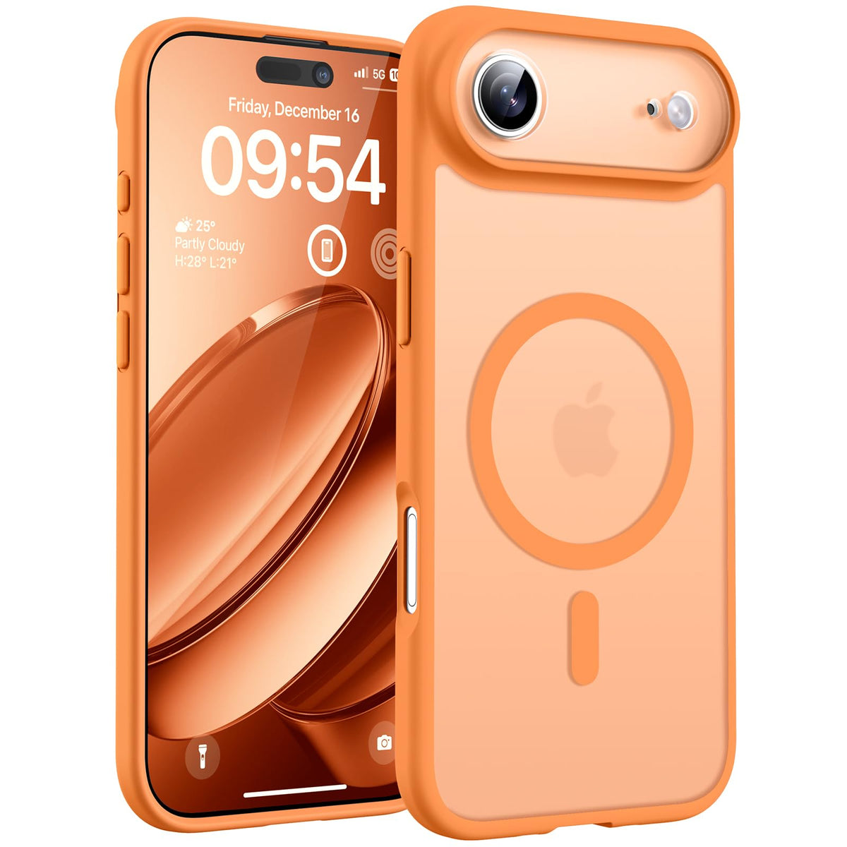 TOCOL for iPhone Air Case, Compatible with MagSafe, Orange