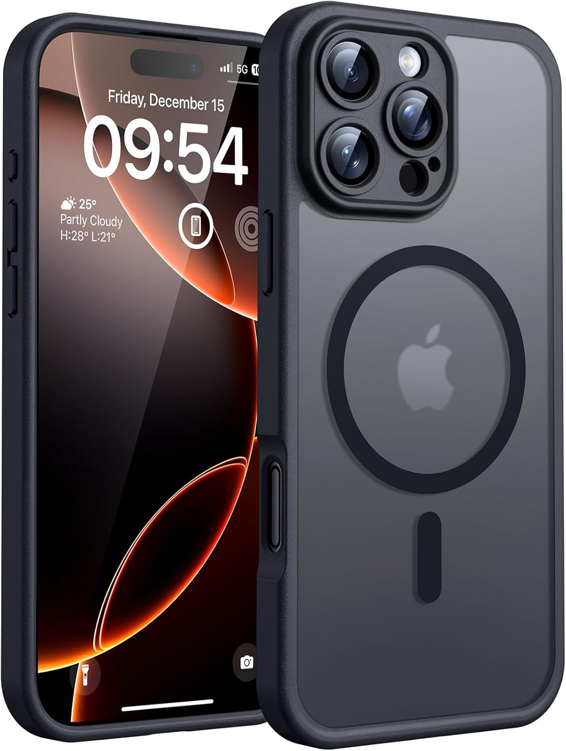 TOCOL Magnetic for iPhone 16 Case 6.1-Inch, Fit for MagSafe, Upgraded [Full Camera Protection], [14FT Military Grade Drop Tested] Shockproof Slim Translucent Matte Back Phone Cover