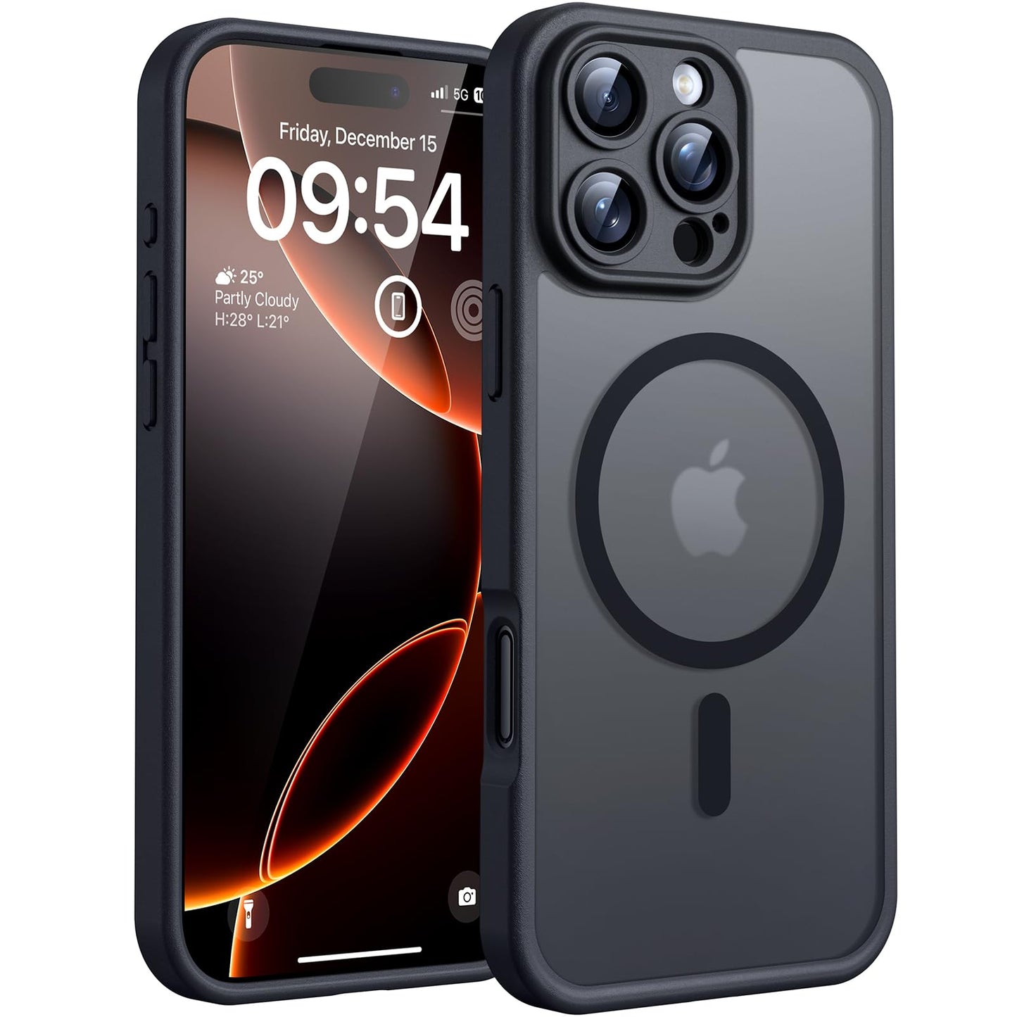 TOCOL for iPhone 16 Pro Max Case, Compatible with MagSafe, Black