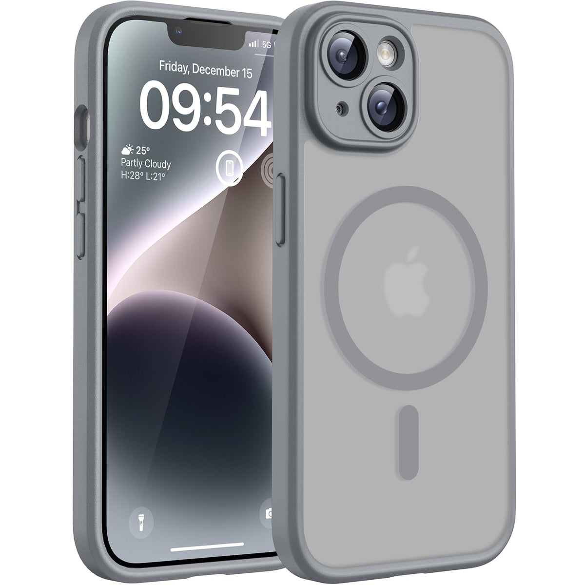 TOCOL for iPhone 14 Case, Compatible with MagSafe, Gray