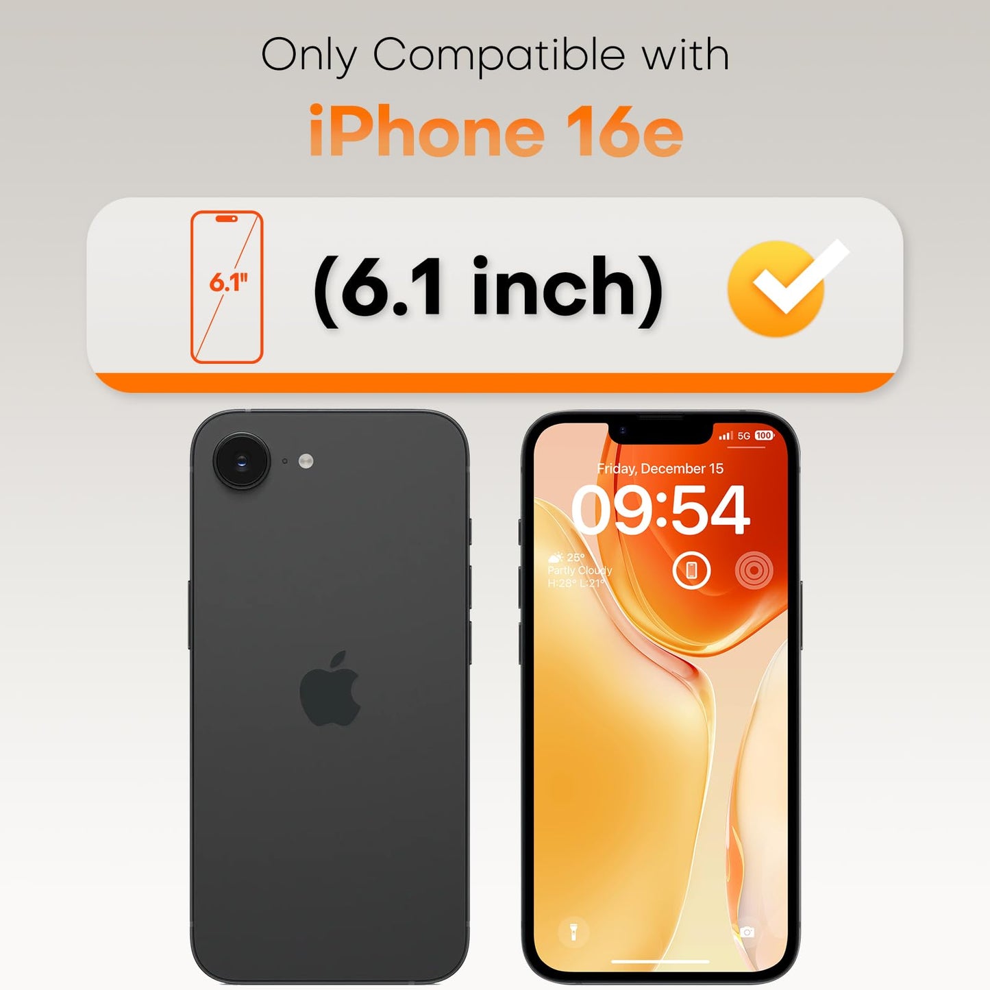TOCOL for iPhone 16e Screen Protector, Clear