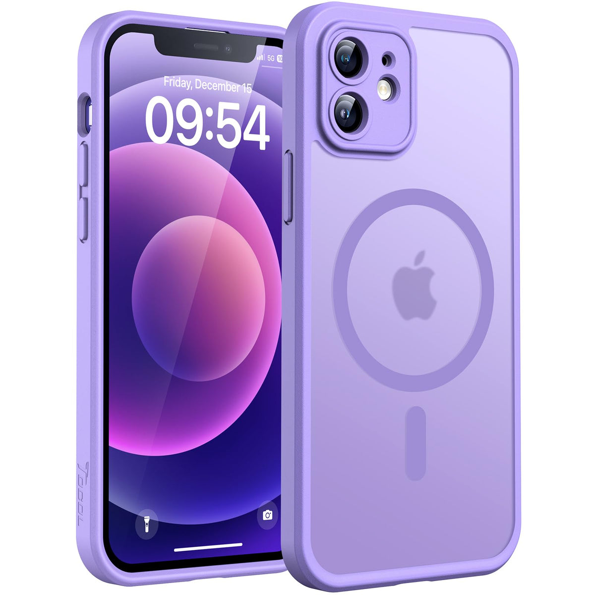 TOCOL for iPhone 12 Case, Compatible with MagSafe, Purple