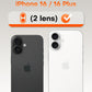 TOCOL Camera Lens Protector for iPhone 16 / iPhone 16 Plus Tempered Glass HD Individual Scratch Resistant Camera Cover Accessories Case Friendly 2 Pack（Black）