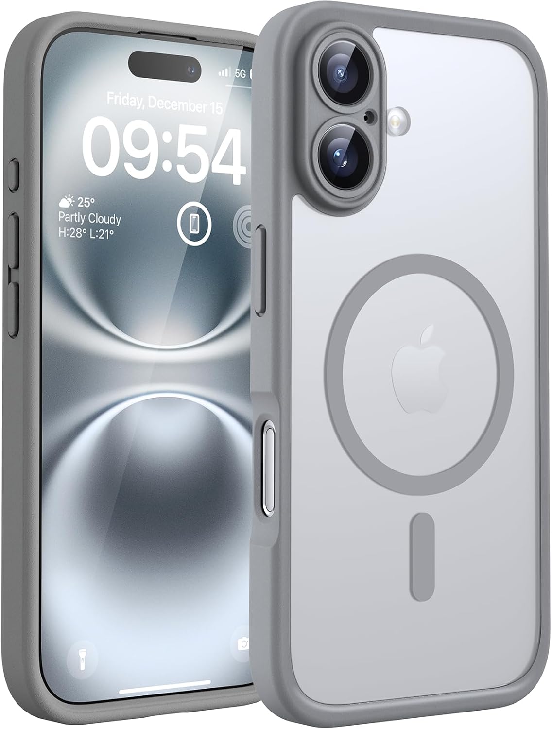 TOCOL Magnetic for iPhone 16 Case 6.1-Inch, Fit for MagSafe, Upgraded [Full Camera Protection], [14FT Military Grade Drop Tested] Shockproof Slim Translucent Matte Back Phone Cover