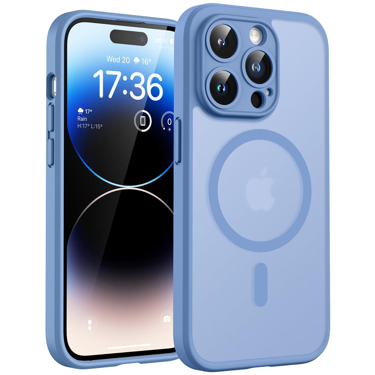 TOCOL for iPhone 14 Pro Case, Compatible with MagSafe, Light Blue