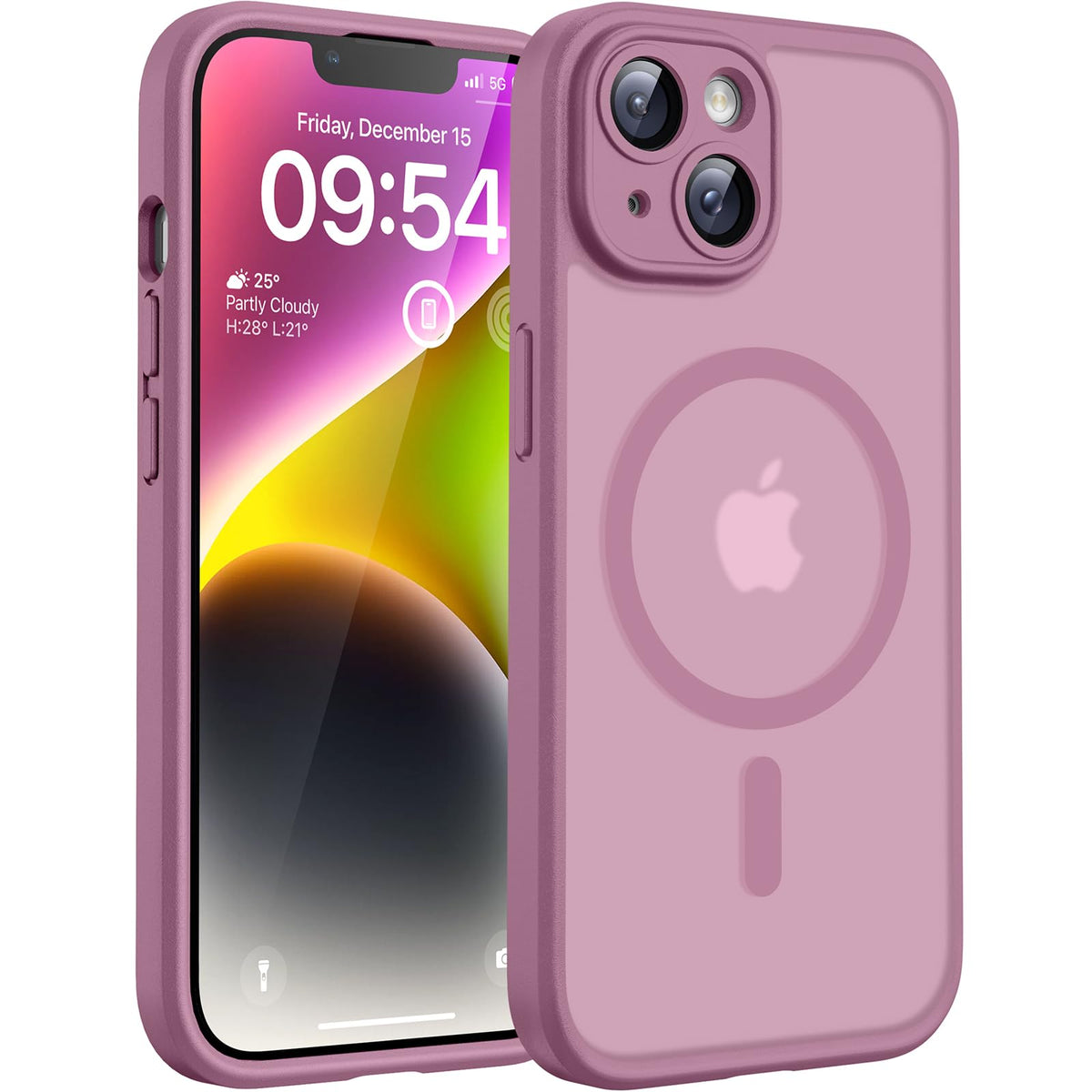 TOCOL for iPhone 14 Case, Compatible with MagSafe, Lilac Purple