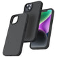 TOCOL 5 in 1 for iPhone 14 Case, with 2 Pack Screen Protector + 2 Pack Camera Lens Protector, Liquid Silicone Phone Case for iPhone 14, Black