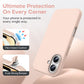 TOCOL 3 in 1 Silicone for iPhone 16 Case 6.1-Inch, with 2 Pack HD Tempered Glass Screen Protector, Liquid Silicone Slim Silky-Soft Touch [Multi-Color] [Anti-Scratch] Shockproof Cover, Pink