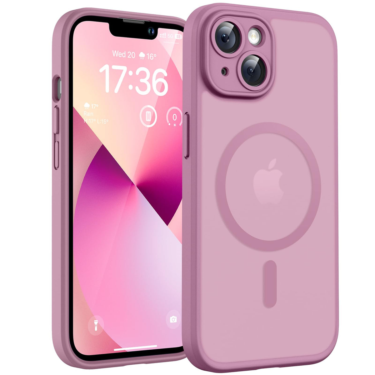 TOCOL for iPhone 13 Case, Compatible with MagSafe, Lilac Purple