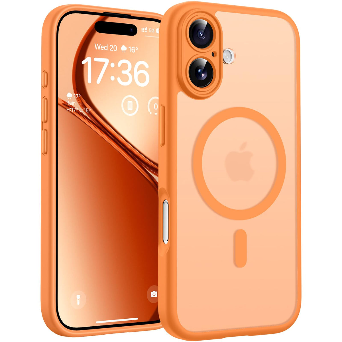 TOCOL for iPhone 17 Case, Compatible with MagSafe, Orange