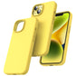 TOCOL 5 in 1 for iPhone 14 Case, with 2 Pack Screen Protector + 2 Pack Camera Lens Protector, Liquid Silicone Phone Case for iPhone 14, Yellow