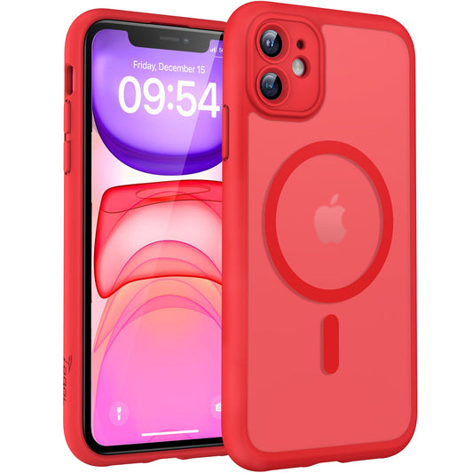TOCOL for iPhone 11 Case, Compatible with MagSafe, Red