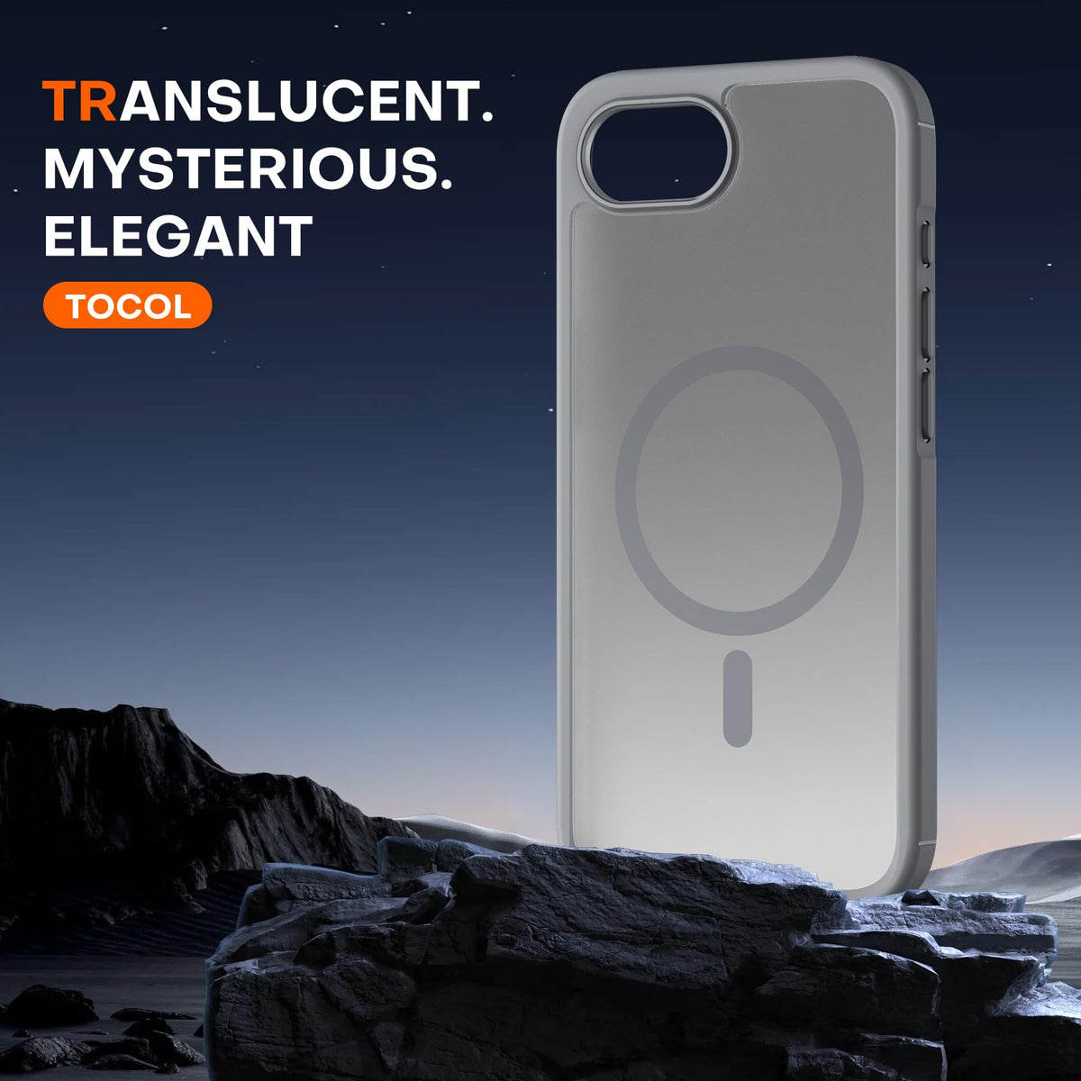 TOCOL for iPhone 17e Case, Compatible with MagSafe, Gray