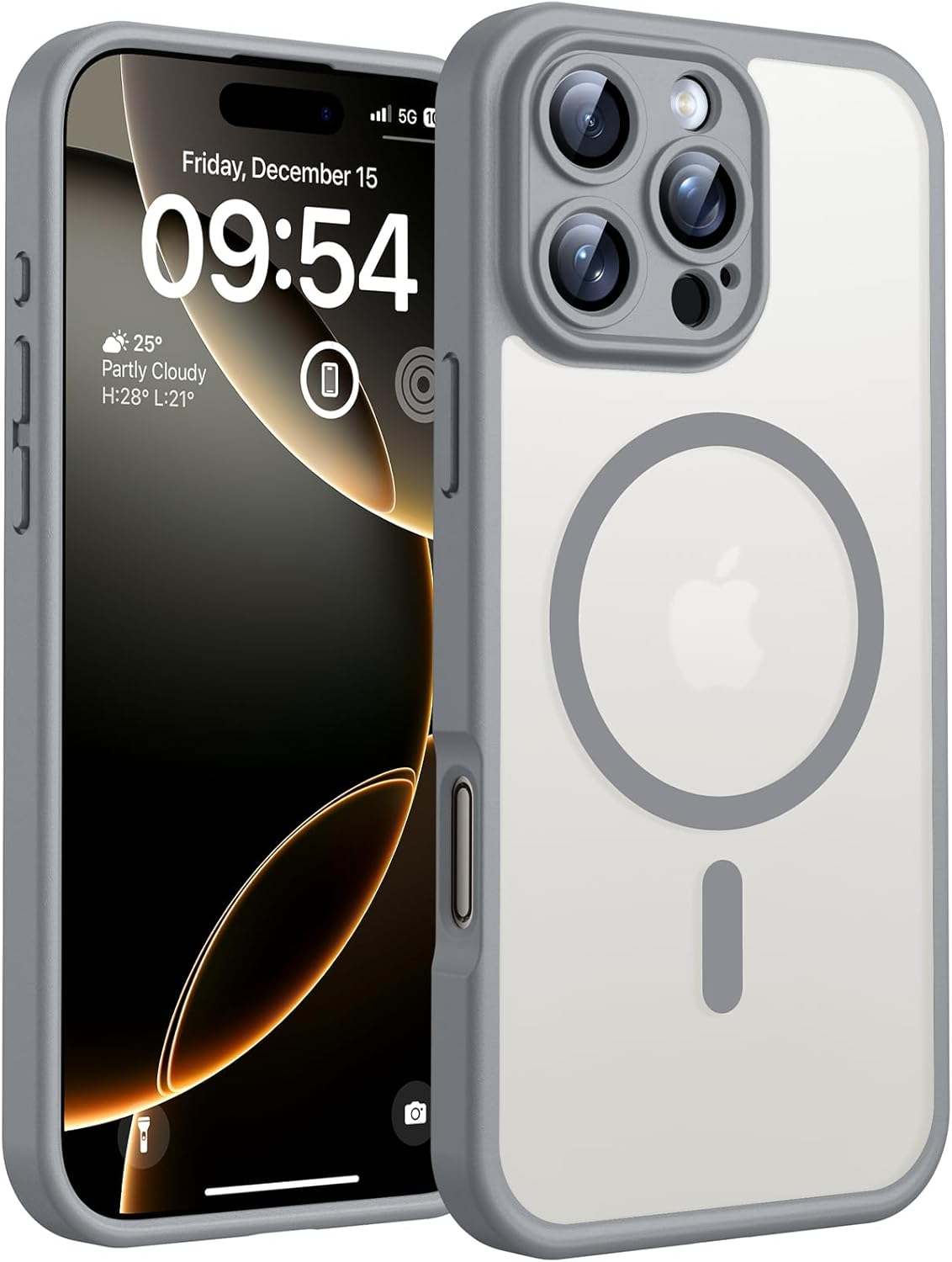 TOCOL Magnetic for iPhone 16 Case 6.1-Inch, Fit for MagSafe, Upgraded [Full Camera Protection], [14FT Military Grade Drop Tested] Shockproof Slim Translucent Matte Back Phone Cover