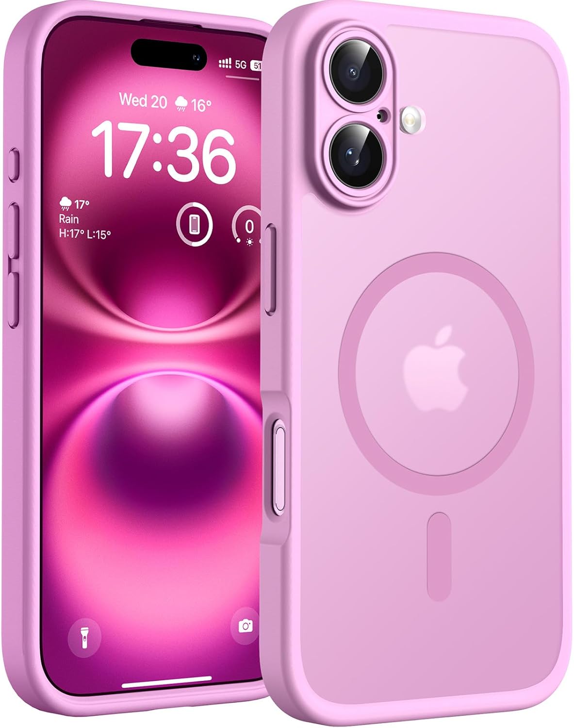 TOCOL Magnetic for iPhone 16 Case 6.1-Inch, Fit for MagSafe, Upgraded [Full Camera Protection], [14FT Military Grade Drop Tested] Shockproof Slim Translucent Matte Back Phone Cover