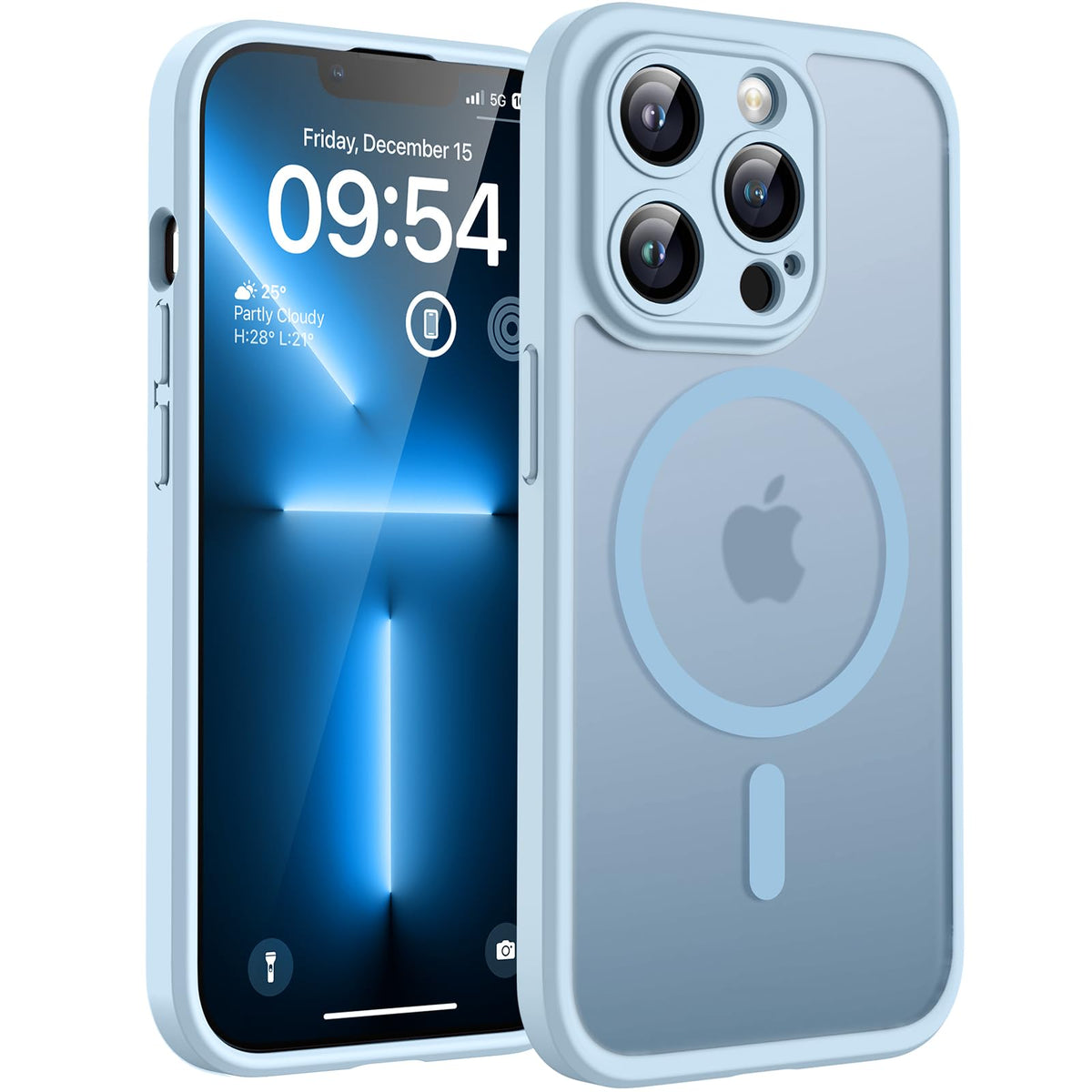 TOCOL for iPhone 13 Pro Case, Compatible with MagSafe, Sierra Blue