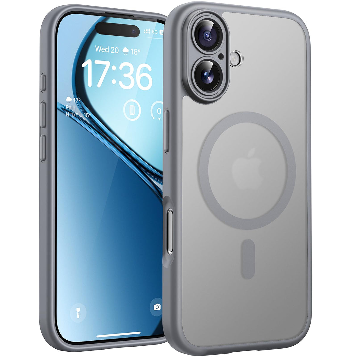 TOCOL for iPhone 17 Case, Compatible with MagSafe, Gray