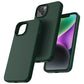 TOCOL 5 in 1 for iPhone 14 Case, with 2 Pack Screen Protector + 2 Pack Camera Lens Protector, Liquid Silicone Phone Case for iPhone 14, Alpine Green
