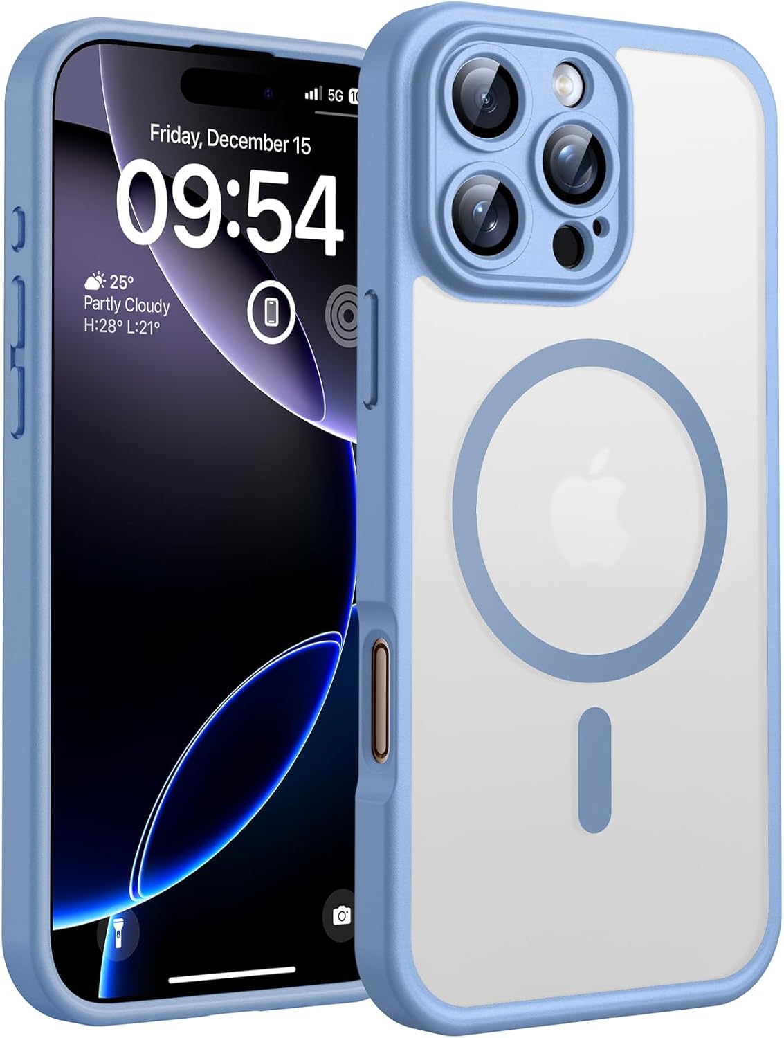 TOCOL Magnetic for iPhone 16 Case 6.1-Inch, Fit for MagSafe, Upgraded [Full Camera Protection], [14FT Military Grade Drop Tested] Shockproof Slim Translucent Matte Back Phone Cover