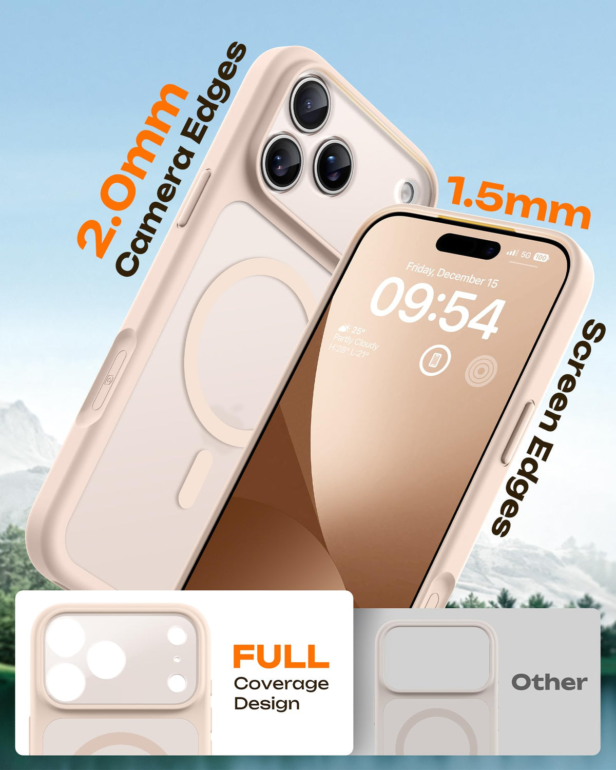 TOCOL for iPhone 18 Pro Case, Compatible with MagSafe, Desert