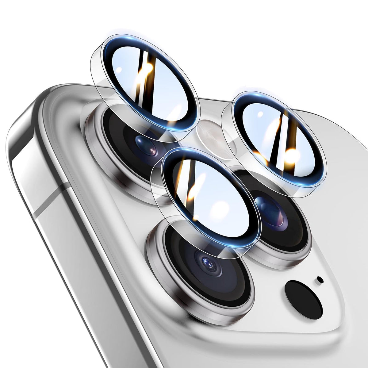 TOCOL Camera Lens Protector for iPhone 13 Pro Max/iPhone 13 Pro Tempered Glass HD Individual Scratch Resistant Camera Cover Accessories Case Friendly 2 Pack（Clear）