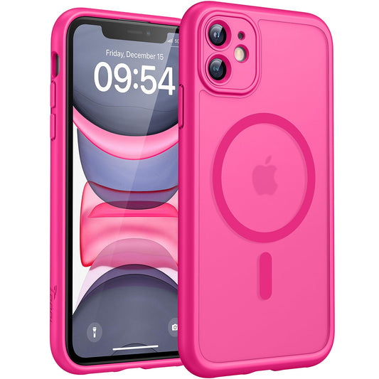 TOCOL for iPhone 11 Case, Compatible with MagSafe, Hot Pink