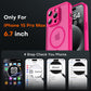 TOCOL for iPhone 15 Pro Max Case, Compatible with MagSafe, Hot Pink