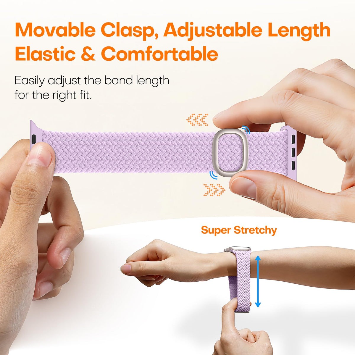 TOCOL Compatible with Apple Watch Bands for Women Men Braided Stretchy Band
