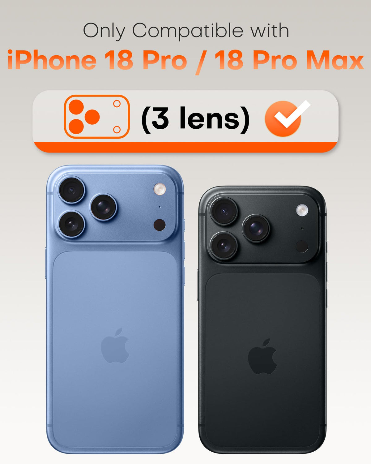 TOCOL 2 Pack for iPhone 18 Pro Max / 18 Pro Camera Lens Protector
