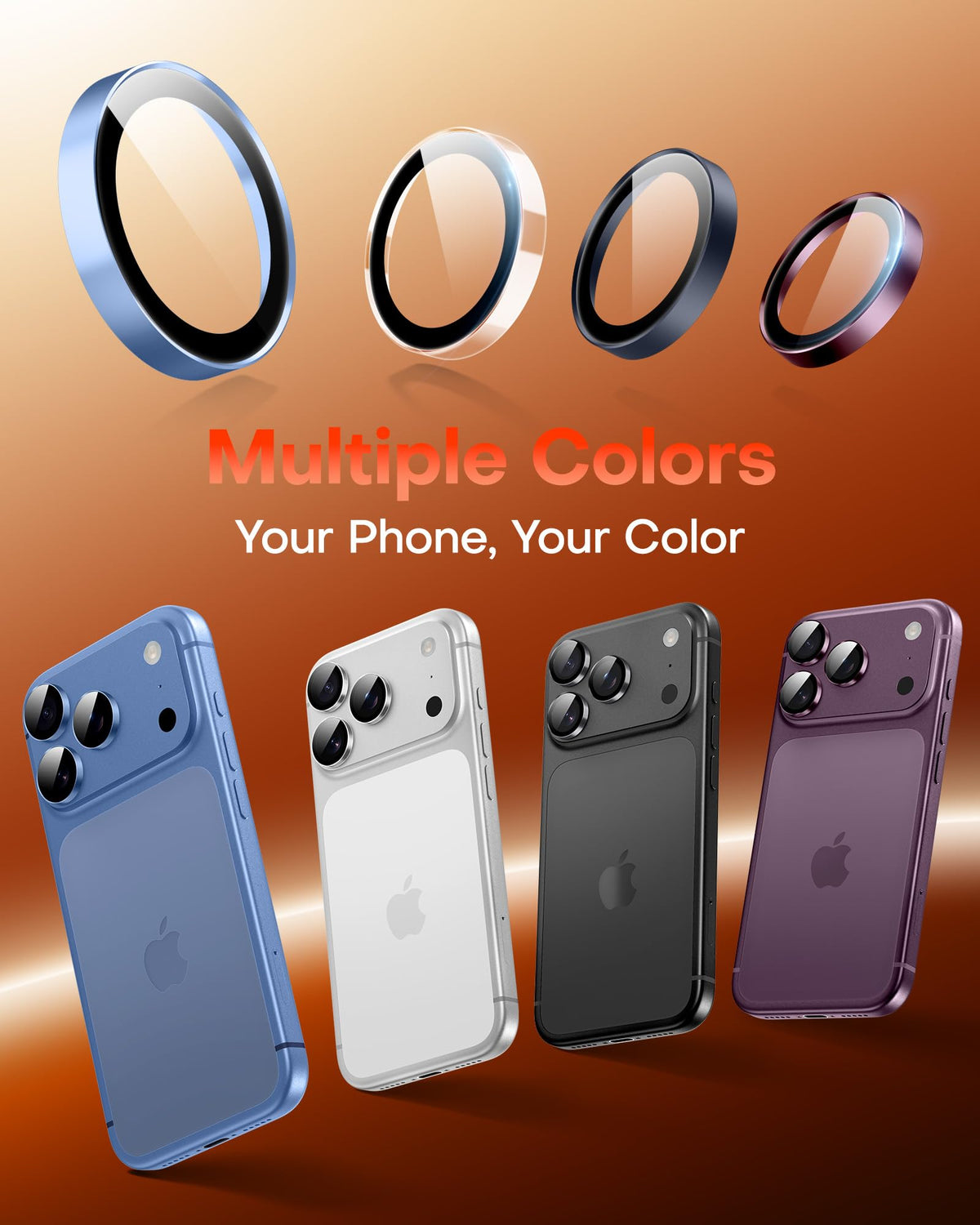 TOCOL 2 Pack for iPhone 18 Pro Max / 18 Pro Camera Lens Protector